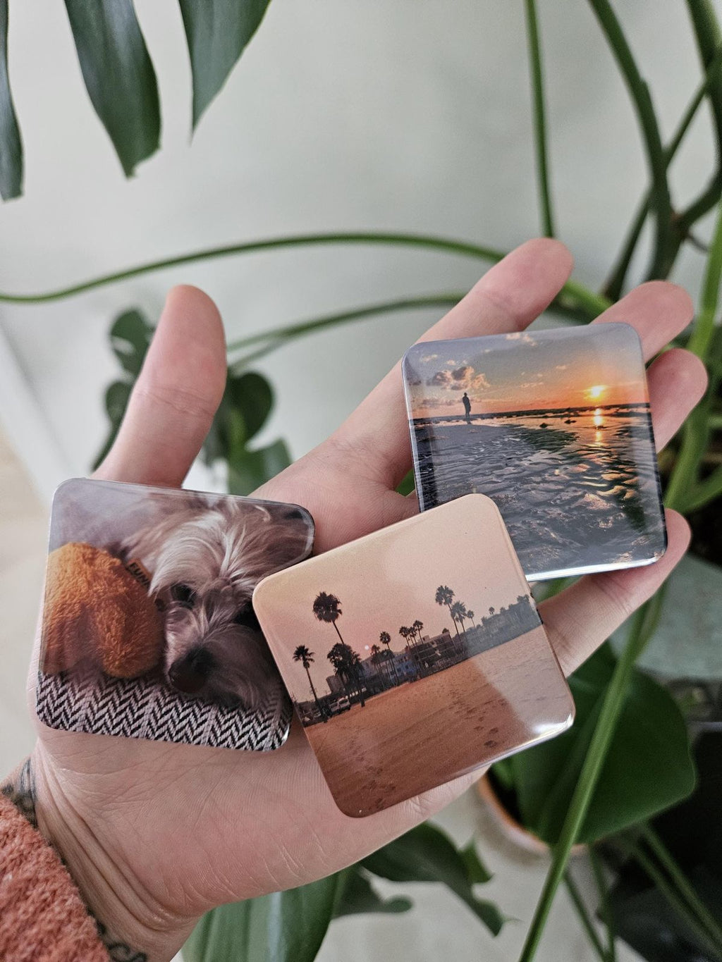 Porcelain Square Magnet — Customizable Decorative Fridge Magnet for Home & Gifts