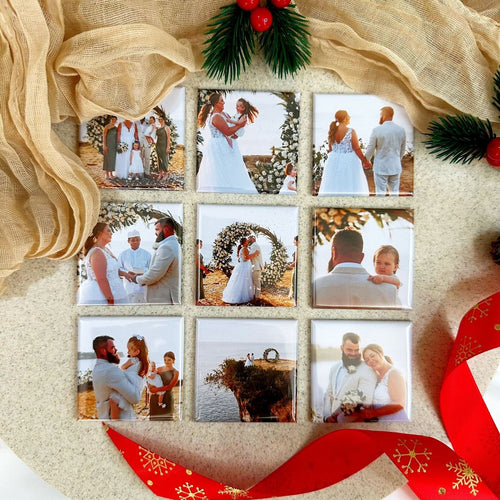 Porcelain Square Magnet — Customizable Decorative Fridge Magnet for Home & Gifts