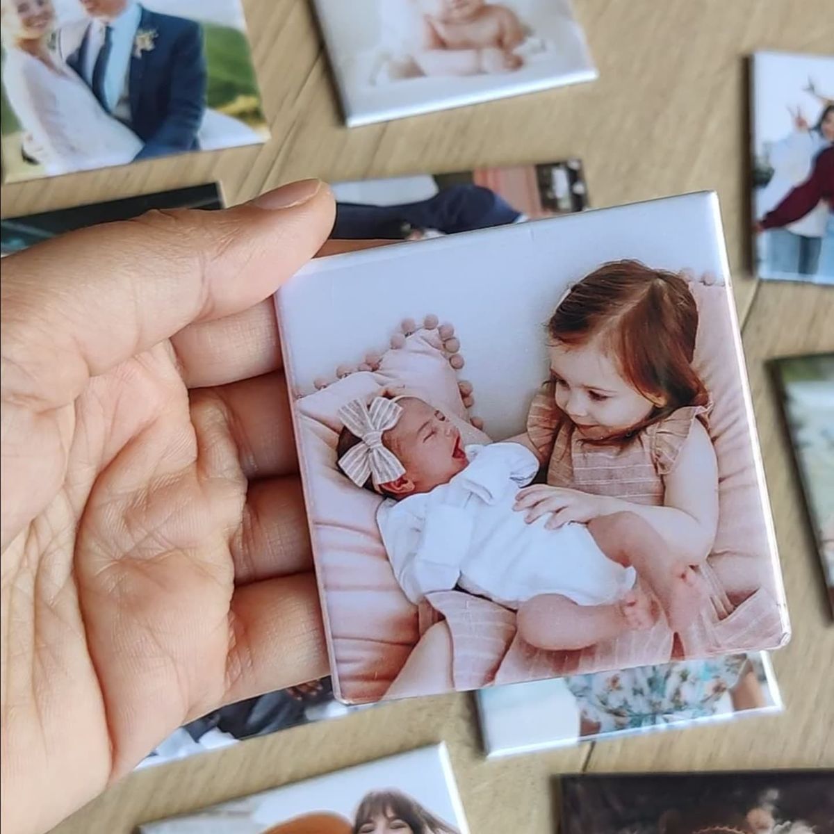 Porcelain Square Magnet — Customizable Decorative Fridge Magnet for Home & Gifts